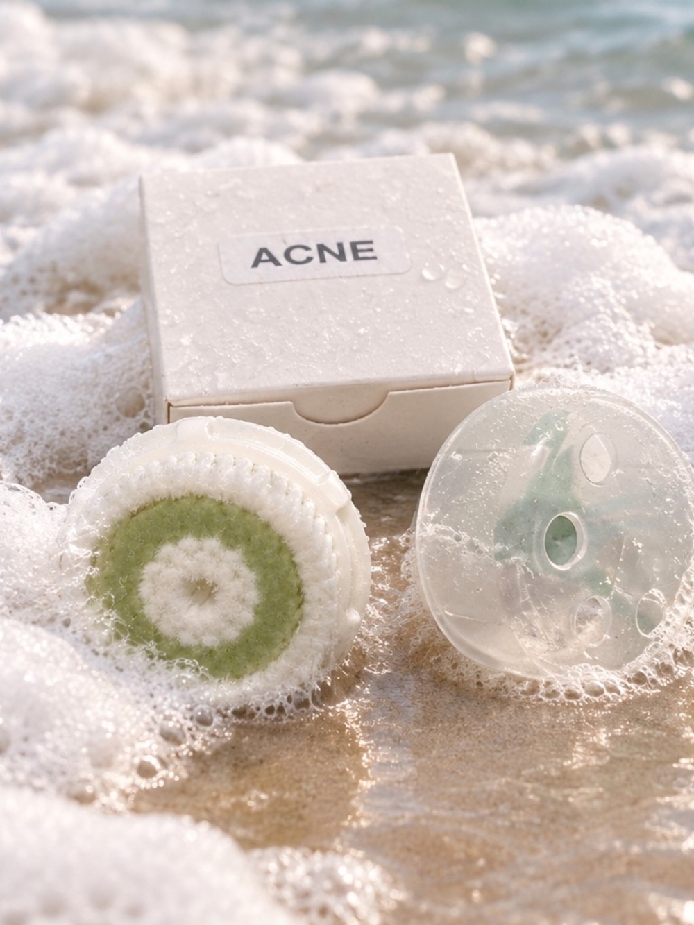 Clairsonic "ACNE"  Replacement Facial Brush Head-Gentle Exfoliating Cleanse-NIB